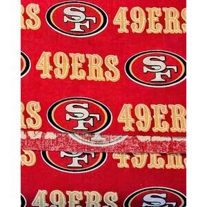 NFL New Fabric 58" WIDE 100% Cotton San Francisco 49ers Selling By The Yard